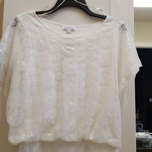 White Blouse w sequins